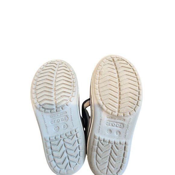 Crocs Toddler Boys White & Blue Sandals Size 6/7 - Picture 3 of 3